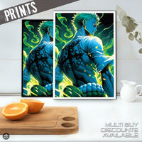 Darkness of Zoro metal print wall art