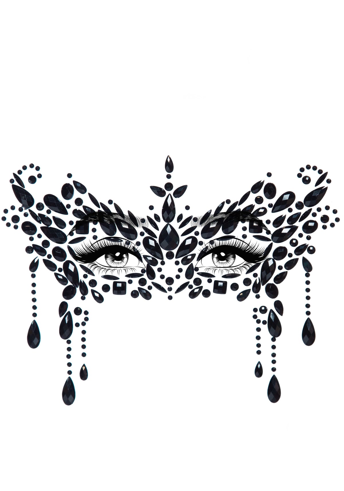 Masquerade Adhesive Face Jewels Sticker - image 2