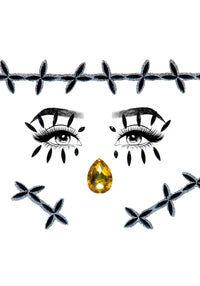 Stitches Adhesive Face Jewels Sticker - image 1