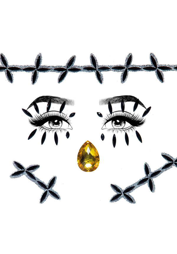 Stitches Adhesive Face Jewels Sticker - image 1