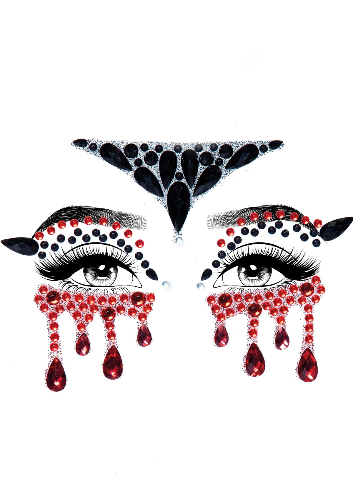 Vampire Adhesive Face Jewels Sticker - image 2