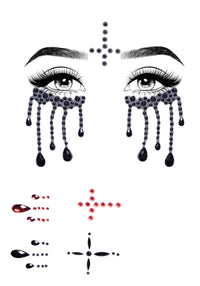 Possessed Adhesive Face Jewels Sticker - image 2