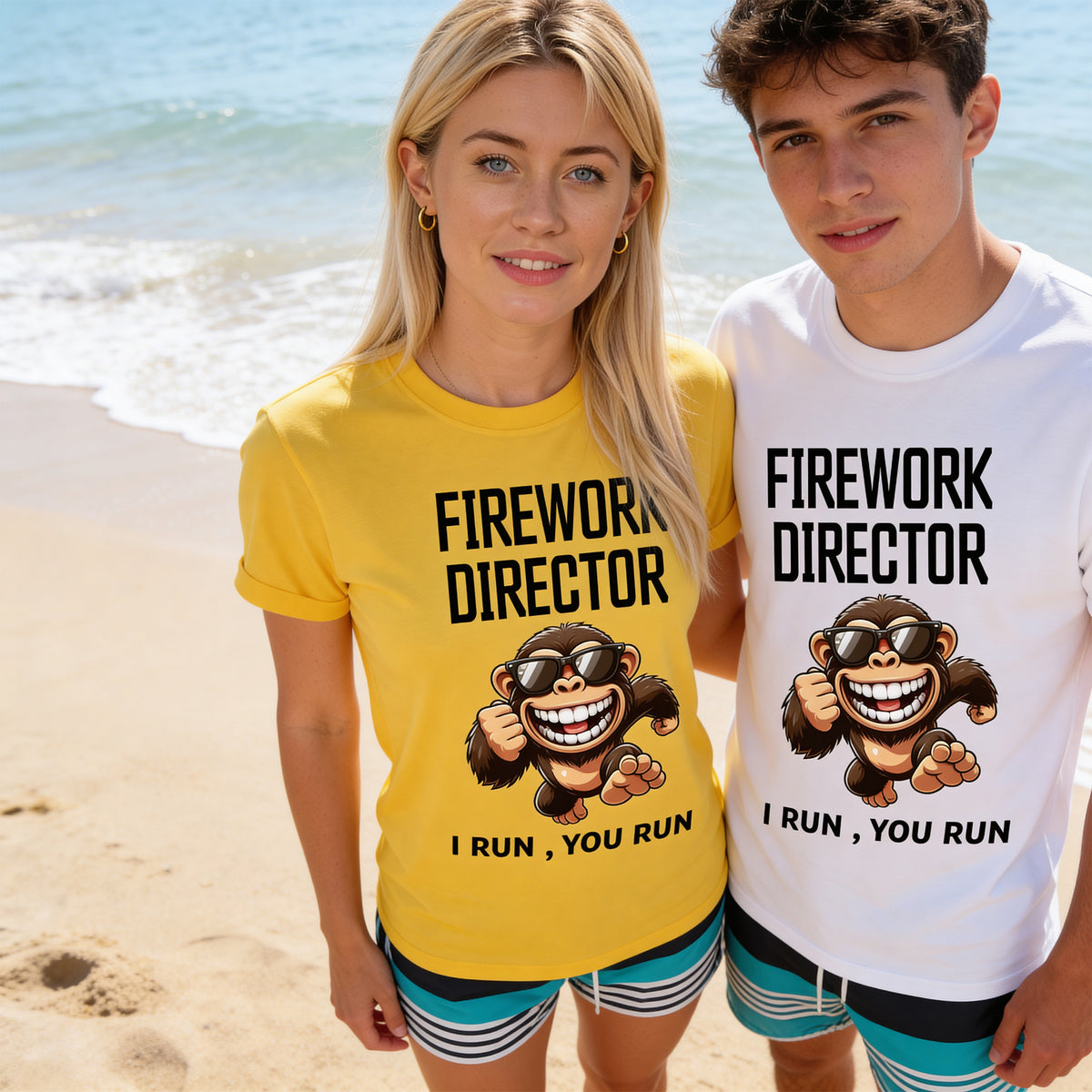 Firework Director graphic T-shirt front print