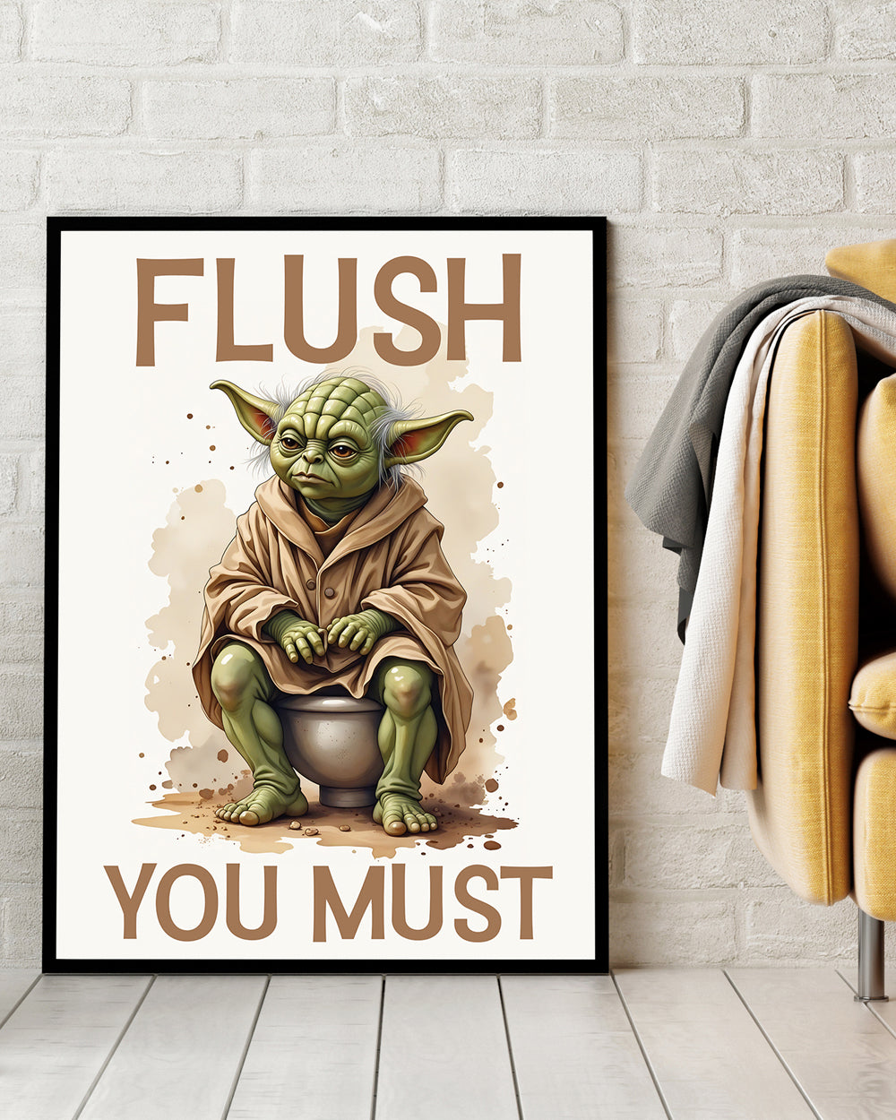 Flush You Must novelty metal print wall art