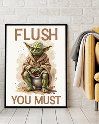 Flush You Must novelty metal print wall art
