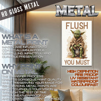 Flush You Must novelty metal print wall art