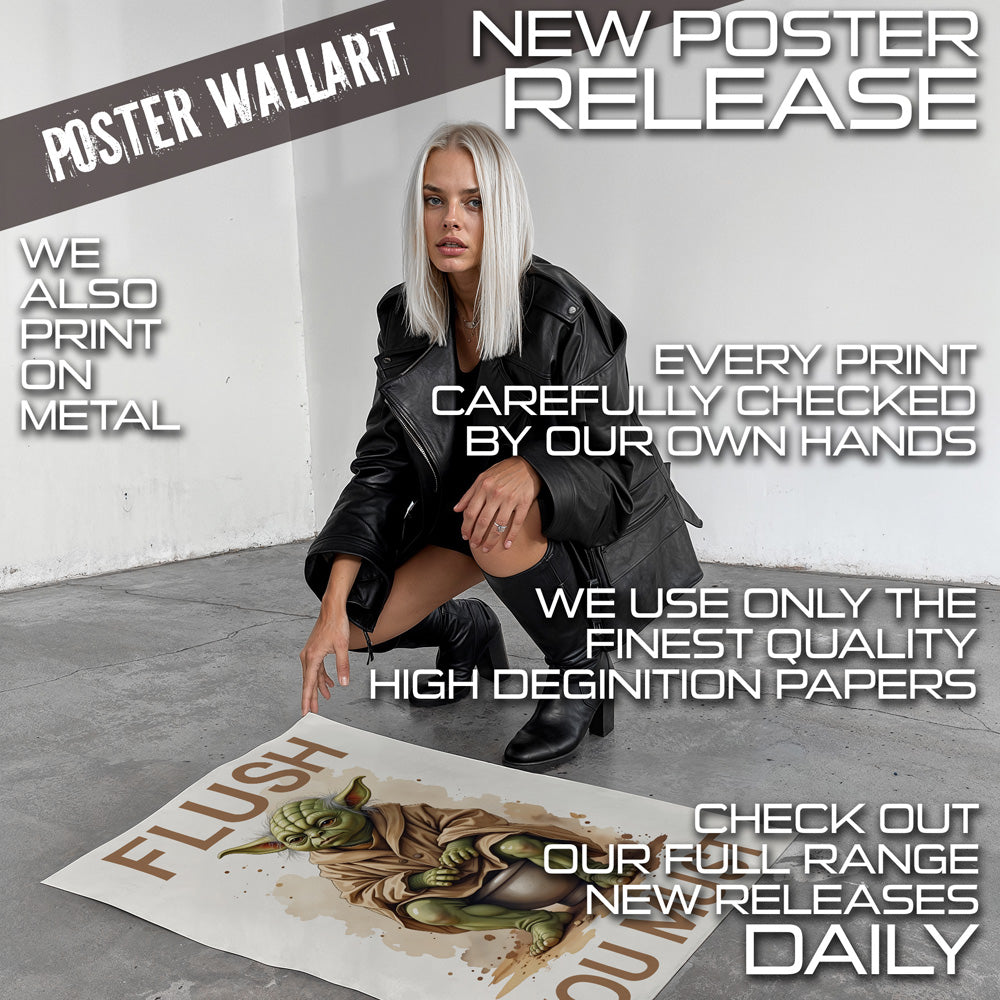 Flush You Must novelty metal print wall art