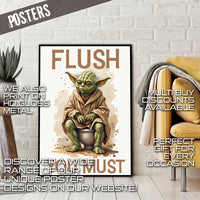 Flush You Must novelty metal print wall art