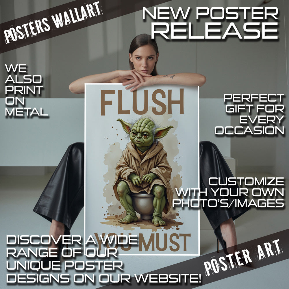 Flush You Must novelty metal print wall art