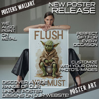 Flush You Must novelty metal print wall art