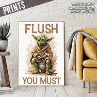 Flush You Must novelty metal print wall art