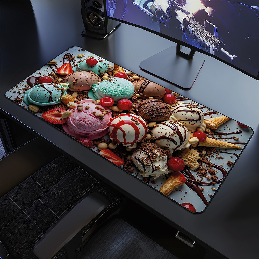 Ice Cream Delight Desk Pad Mouse Mat 90x40cm - image 1