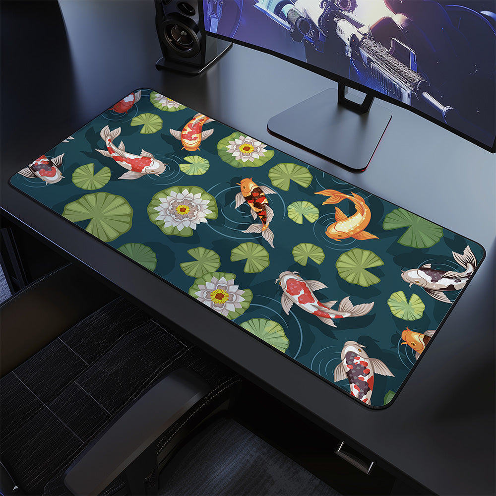 Splash of Koi Desk Pad Mouse Mat 90x40cm - image 1