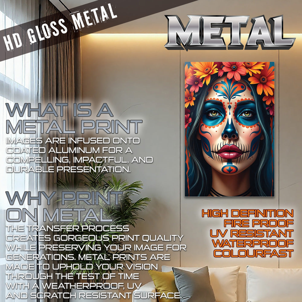 La Rosa Negra dark floral metal print wall art