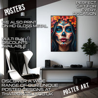 La Rosa Negra dark floral metal print wall art