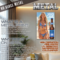 Bikini n Beers Man Cave metal living room mockup