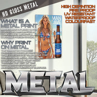 Bikini n Beers Man Cave metal window room mockup
