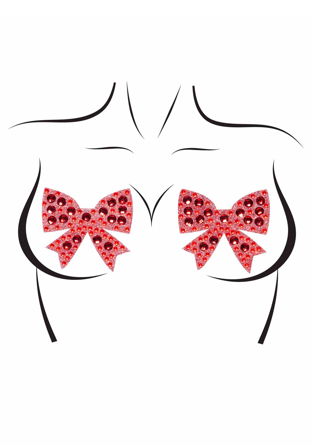 Rhinestone Bow Nipple Jewels