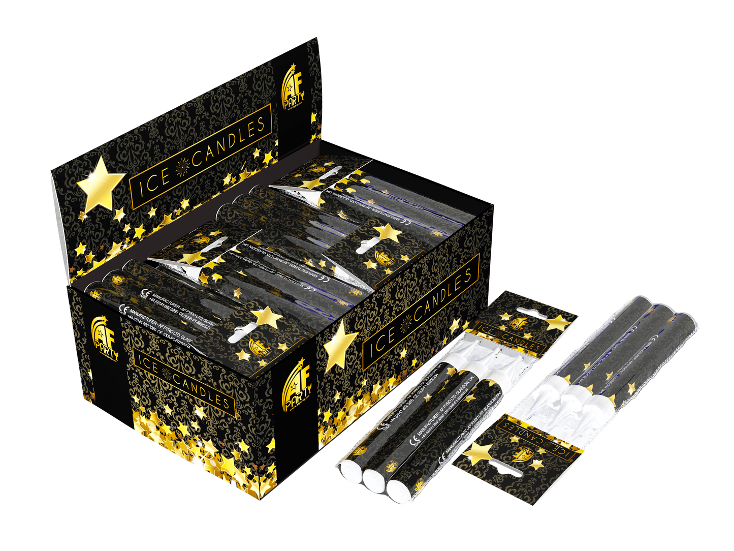 Ice Fountains Gold Star Spiked (BULK 20 x Pack of 3)