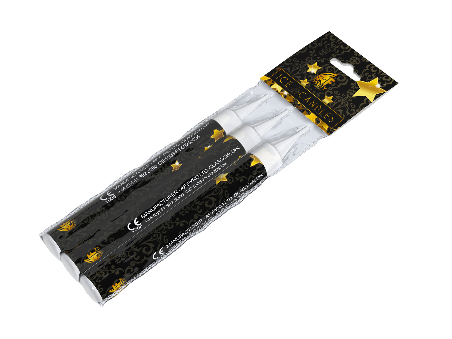 Ice Fountains Gold Star Spiked (Pack of 3)