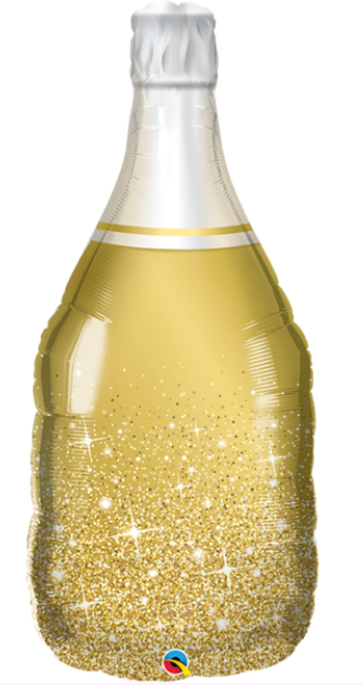 Champagne Bottle Shaped Foil Balloon 99cm