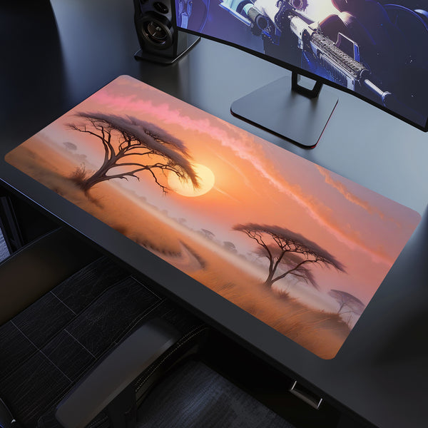 Sunset on the Serengeti Desk Pad Mouse Mat 90x40cm - image 1