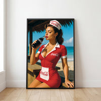 Coca Cola Sexy Poster Wall Art, Modern Home Decor, Digital Print - image 2