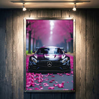 Woodland Mercedes Benz Poster Wall Art, Car Photography, Modern Home Decor - image 1