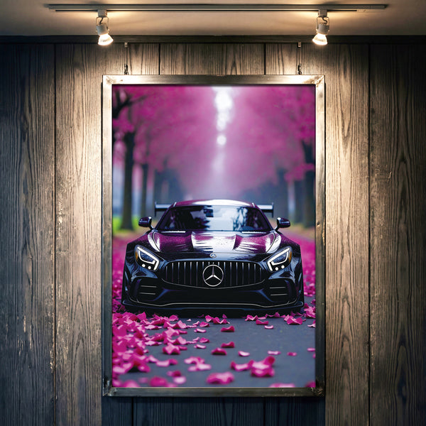Woodland Mercedes Benz Poster Wall Art, Car Photography, Modern Home Decor - image 1