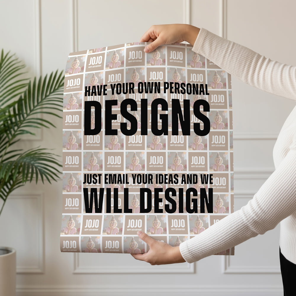 Custom Gift Wrap, Wrapping Paper , Your Ideas , Eco-Friendly