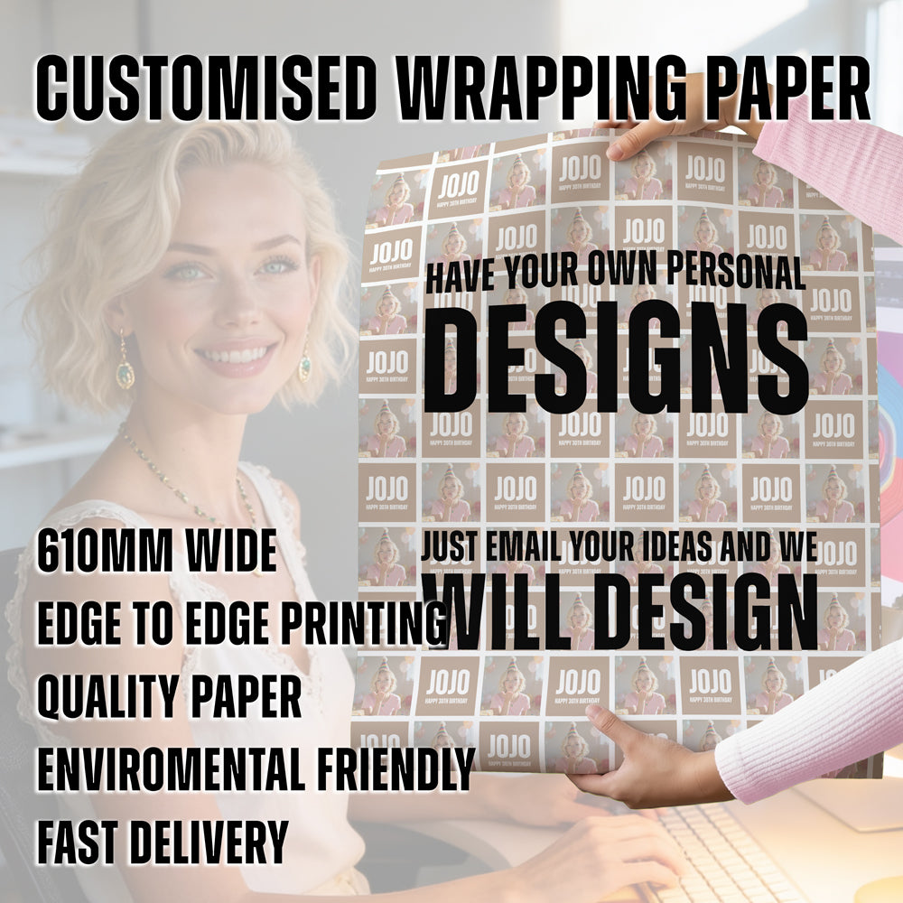 Custom Gift Wrap, Wrapping Paper , Your Ideas , Eco-Friendly