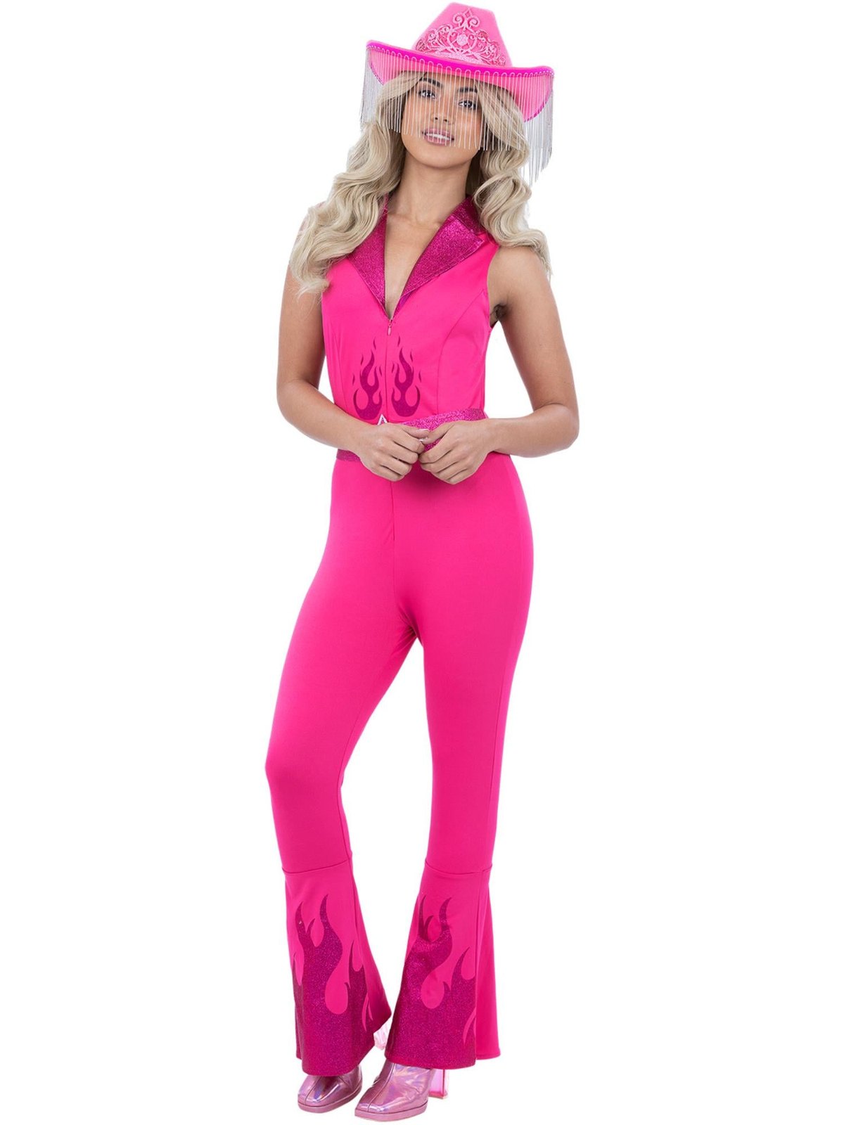 Pink Glamorous Cowgirl costume, side view