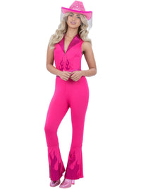Pink Glamorous Cowgirl costume, side view