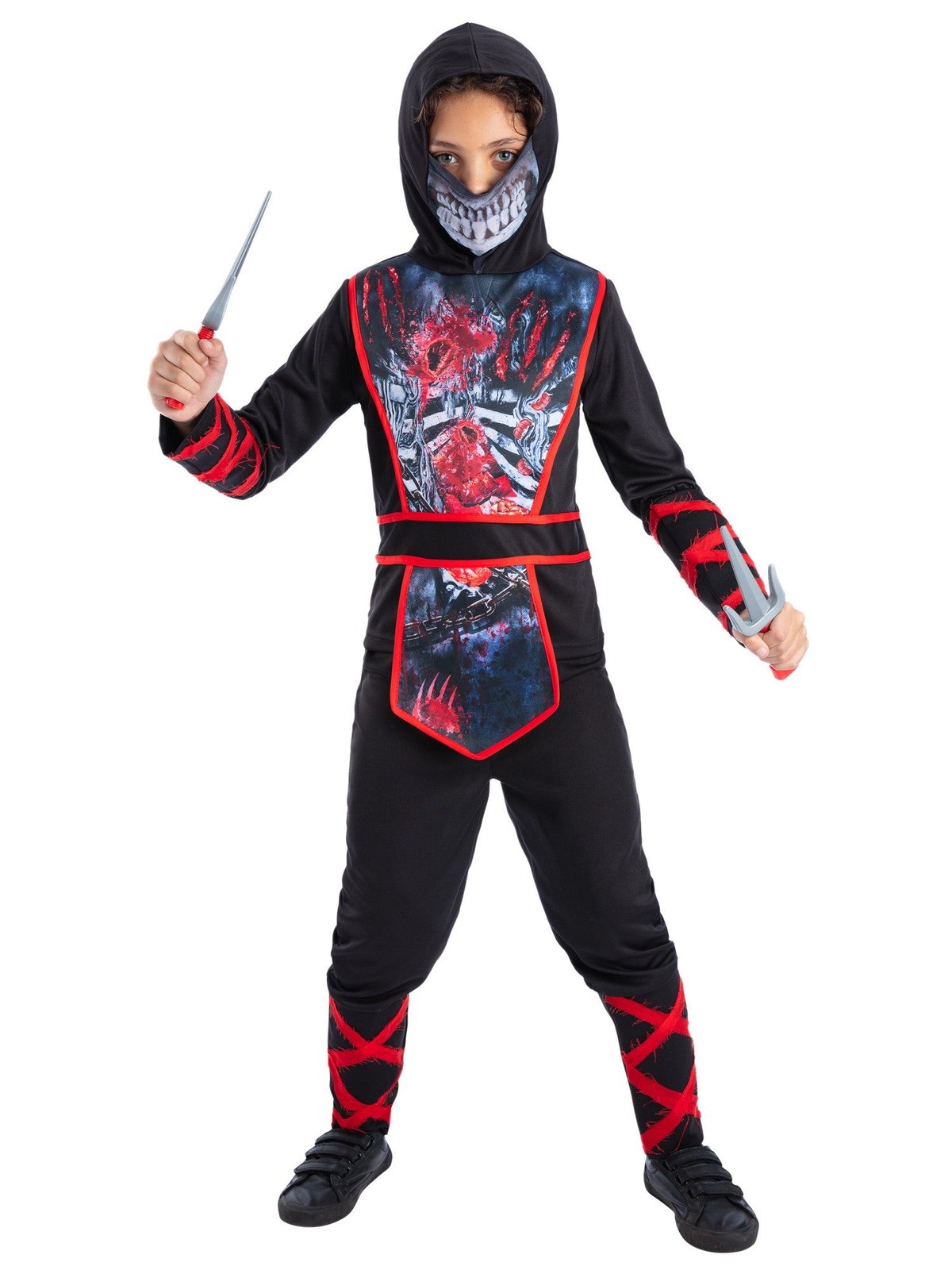 Zombie Ninja child costume, front view