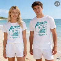 Relaxing Aloha Design T-Shirt – Classic Fit Heavyweight Cotton Tee - image 6