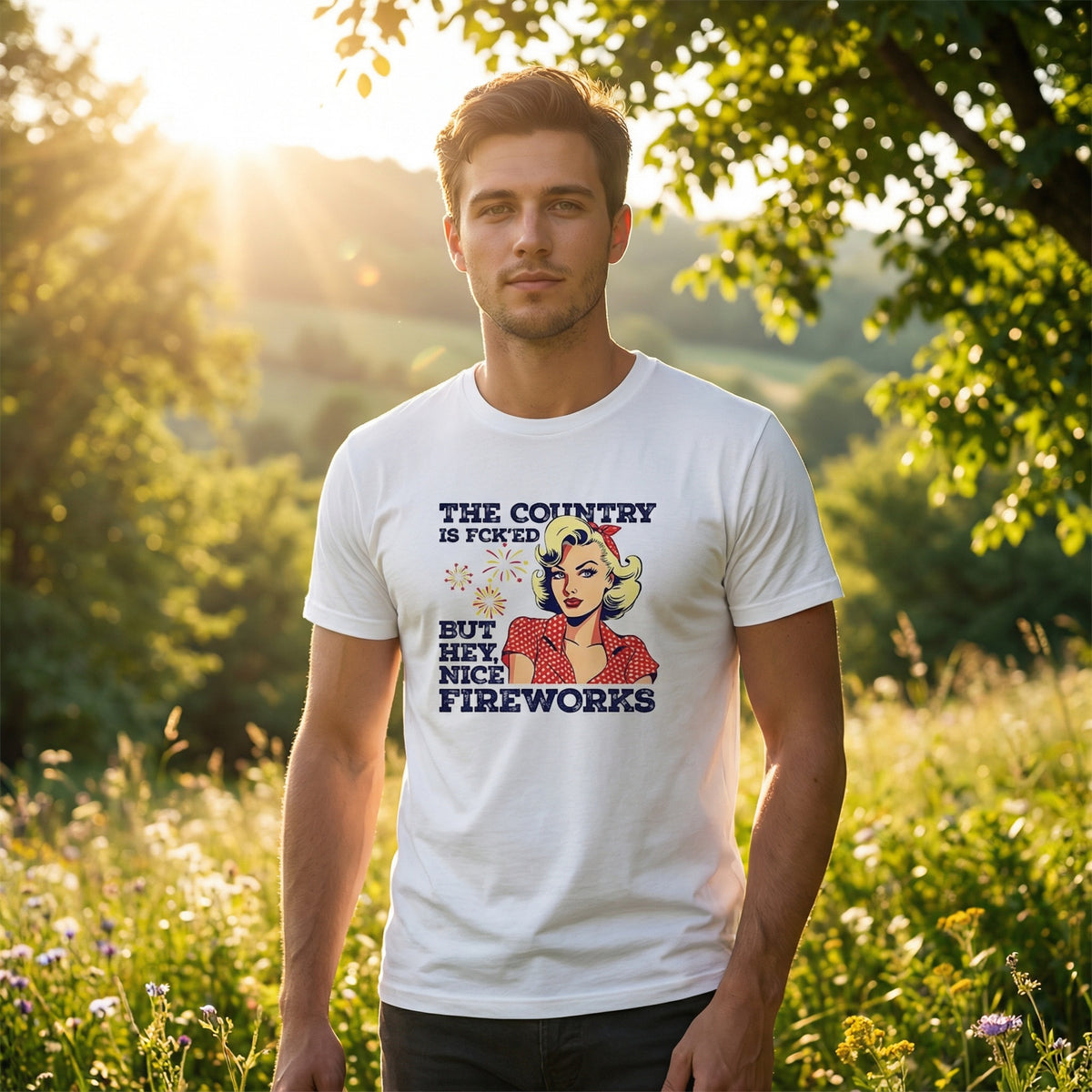 Country is Fcked Nice Fireworks Tshirt - image 1
