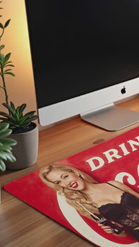 Coca Cola Basque Girl Desk Pad Mouse Mat 90x40cm - image 2